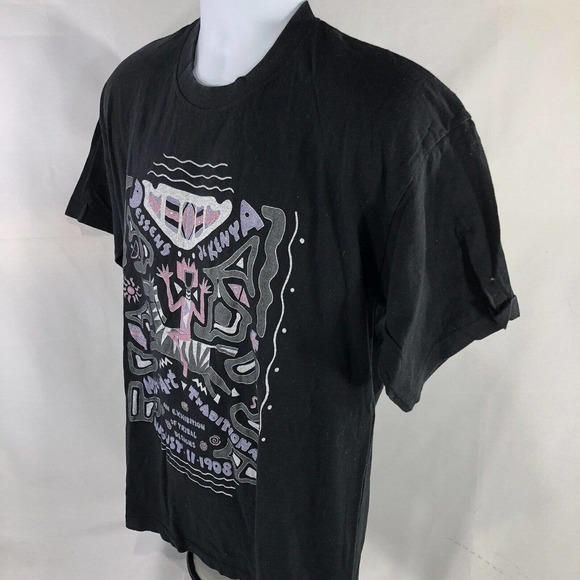 VTG Dessens De Kenya Musee D’Art Museum by Blondie & Bruno Shirt USA Made Stitch - Picture 5 of 12